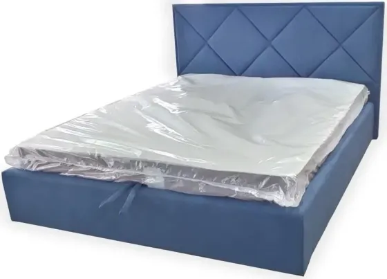 Кровать Pallada Premium 90 х 190 см Simple С дополнительной металлической цельносварной рамой Синий Киев