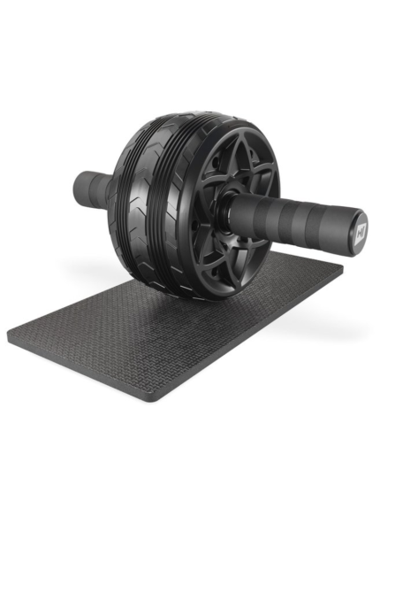 Ролик для пресу Hop-Sport з килимком чорний Київ - фото 1