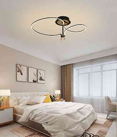 Світлодіодна стельова люстра LCD3167, Чорна Коломия