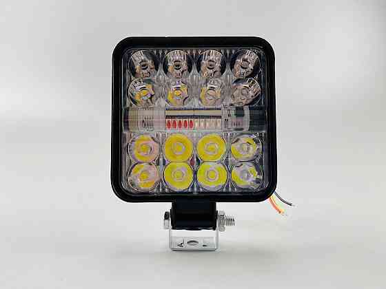 Фара LED квадратна 48W 6000K (26 діодів) багатофункціональна біле світло (верх + низ) + червоне світло (центр) + синє світло (цент Мукачево