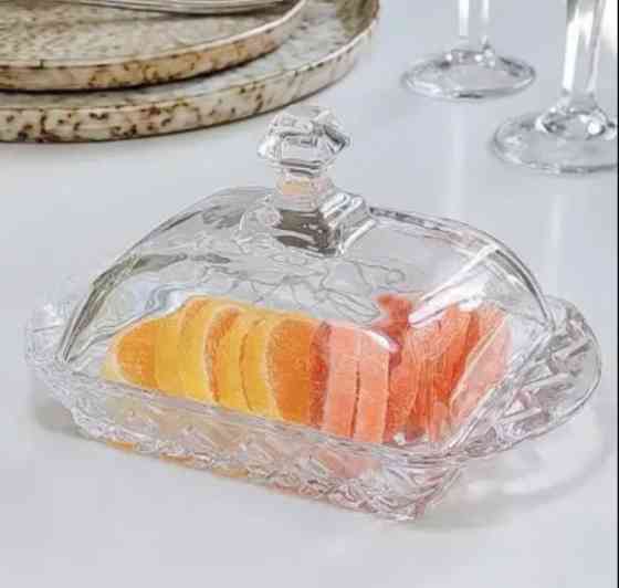 Масленка Грация Стеклянная 9,5*10*16 см Винница