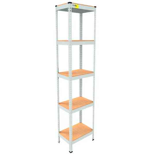 Металлический стеллаж Emby Light Series (размер 1800х450x300мм) 5 полок ДСП до 100кг Белый Винница