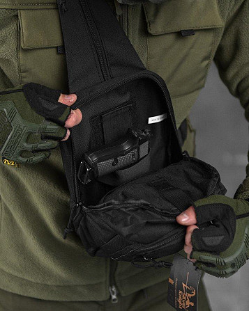 Тактическая сумка нагрудная hardy black Киев - изображение 3