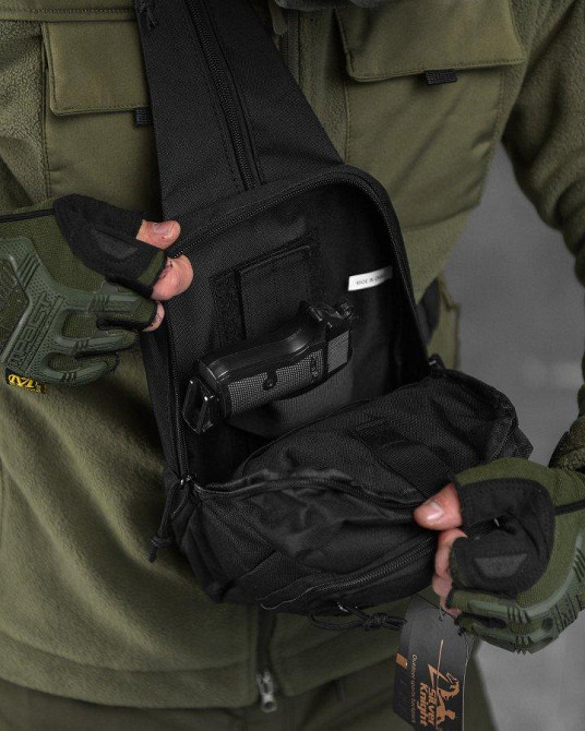 Тактична сумка нагрудна hardy black Одеса - фото 3