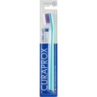 Зубная щетка Curaprox CS 1560 Soft Мягкая D 0.15 мм Бирюзовая с фиолетовой щетиной (CS 1560-06) Винница - изображение 1