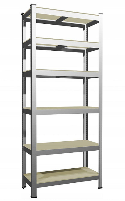 Стелаж металевий 200x90x40 6 полиць (сірий) Київ - фото 9