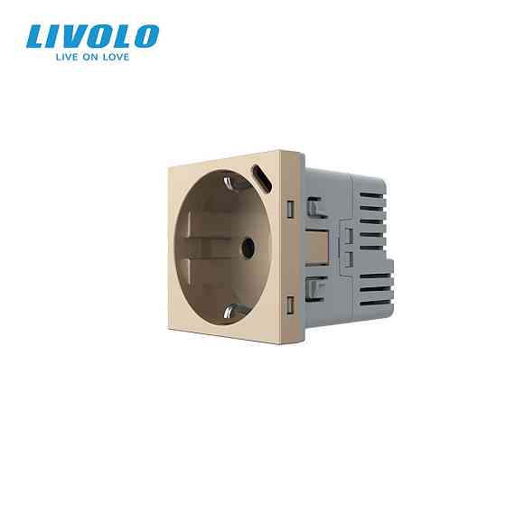 LIVOLO Електрична розетка LIVOLO з USB Type-C PD 18Вт, швидке заряджання iPhone, золота, 16А 23 Коломия