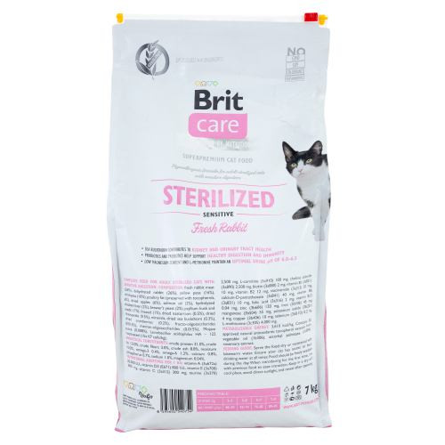 Корм сухой Brit Care Cat Grain Free Sterilized Sensitive для стерелизованных кошек с чувствительным пищеварением с кроликом 7 кг Киев - изображение 3