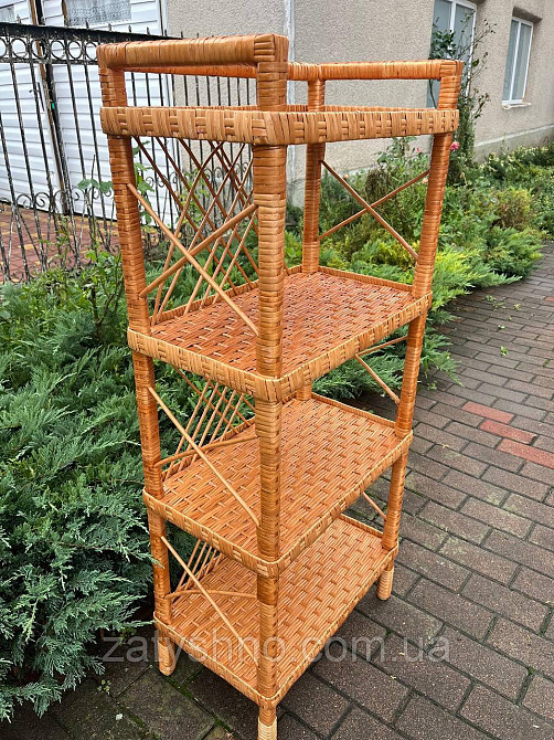 Полиця плетена з лози на 4 полиці Київ - фото 4