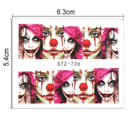 Наклейки для нігтів Хелловін 54 на 63 мм різнобарвний Київ