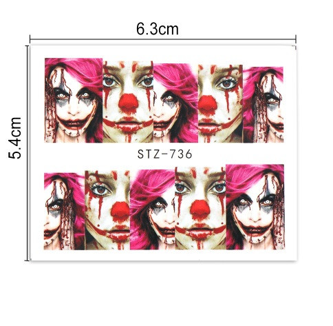 Наклейки для нігтів Хелловін 54 на 63 мм різнобарвний Київ - фото 2