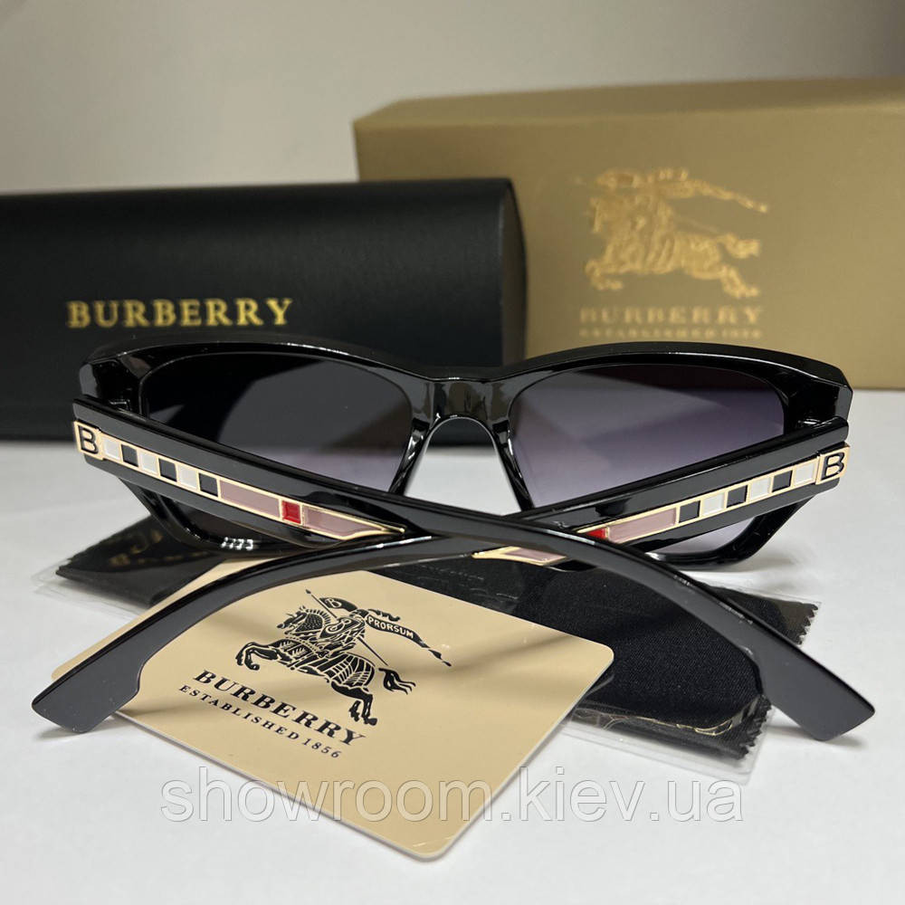 Женские брендовые солнцезащитные очки Brb (3599) черные Киев - изображение 3