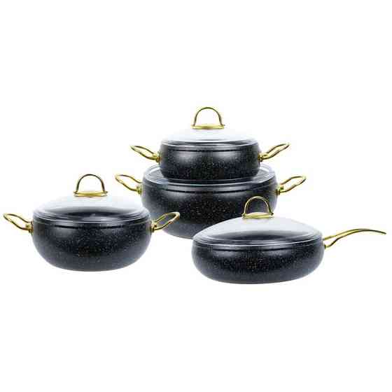 Набор кухонной посуды Edenberg EB-12948 8 предметов с мраморным антипригарным покрытием XJ-61 Львов
