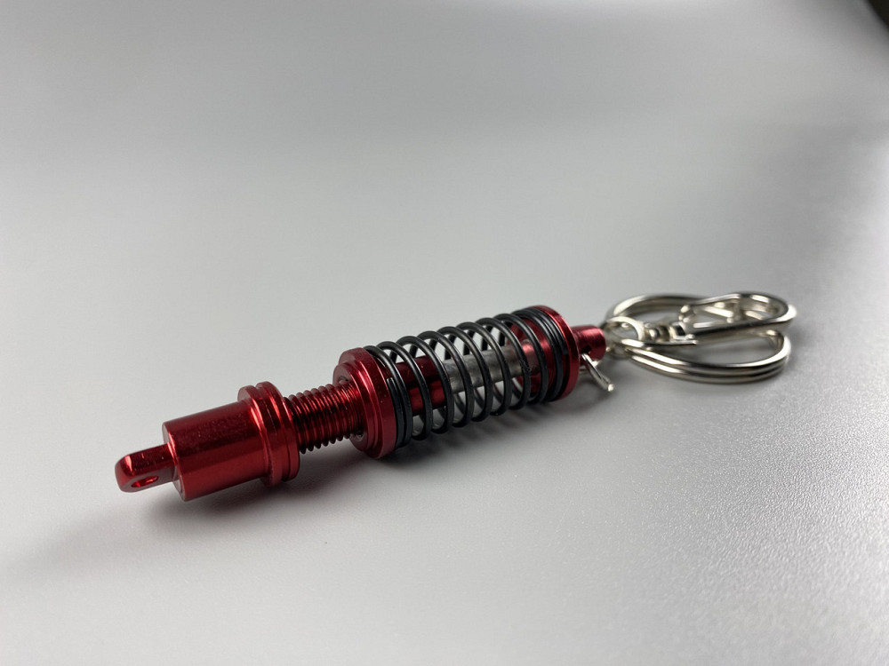 Брелок червоно-сріблястий амортизатор в зборі, Авто брелок для автомобільних ключів Мукачево - фото 6