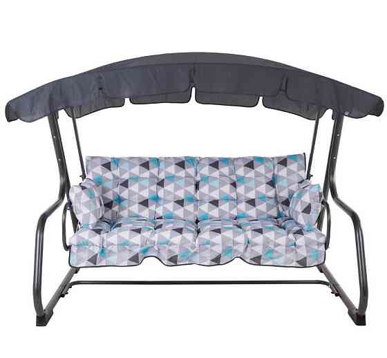 Гойдалка садова Patio Ravenna, синій геометричний принт Київ