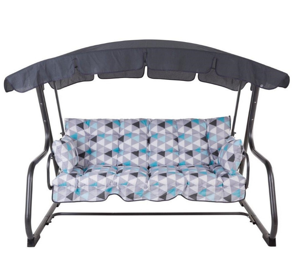 Гойдалка садова Patio Ravenna, синій геометричний принт Київ - фото 1
