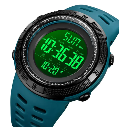 Спортивний наручний годинник Skmei 2070 (Бірюзовий з білим циферблатом) Київ