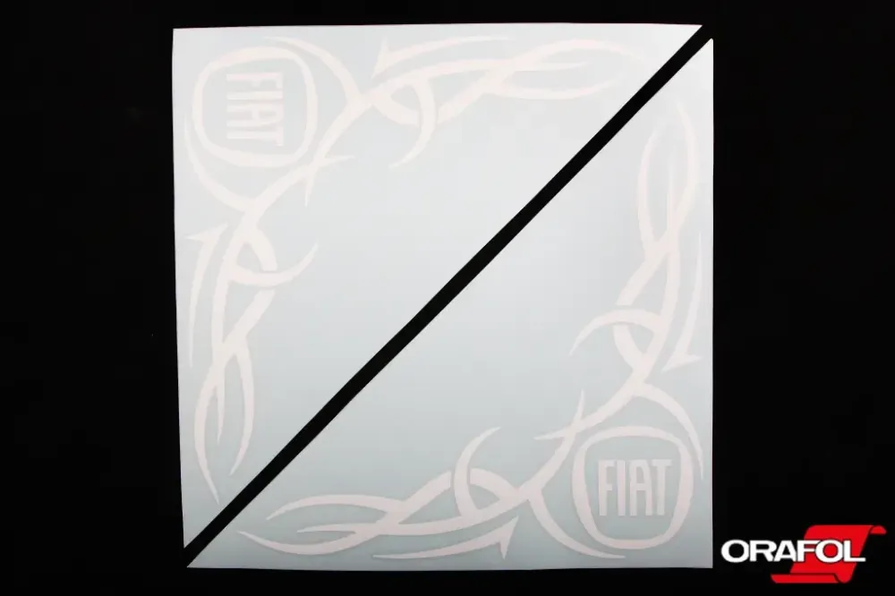 Наклейка на боковое стекло плоттер Fiat белая 31*31см (2 шт.) Винница - изображение 1