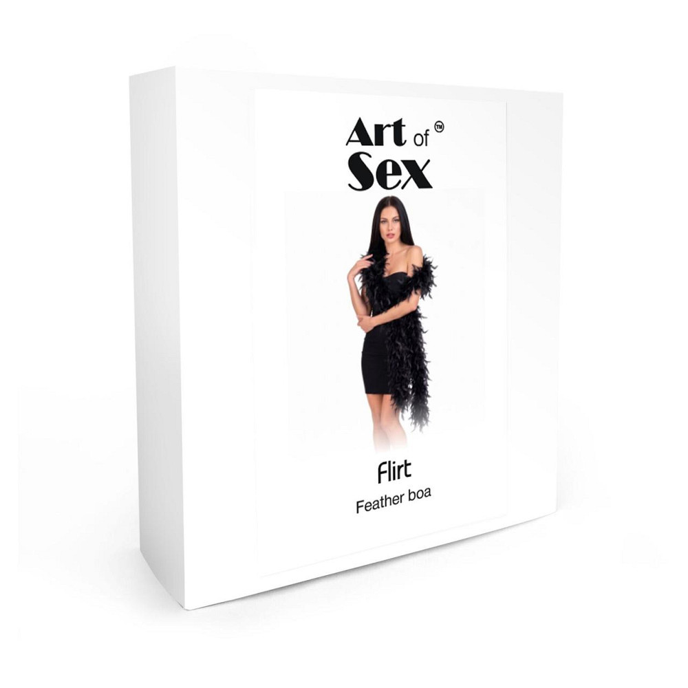 Боа з пір’я Art of Sex, довжина 2 метри, колір чорний Sex Aura Київ - фото 3