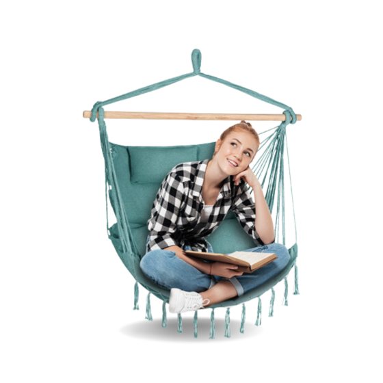 Бразильське крісло - гамак Outtec Boho XXL зелений Київ