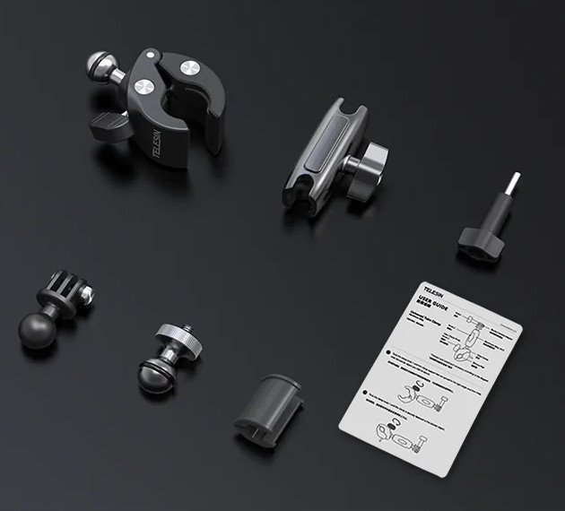 Крепление краб на трубу руль для экшн камеры телефона шарнирное Telesin GP-HBM-001 Киев - изображение 5