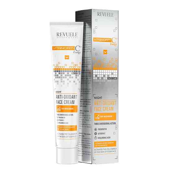 Ночной антиоксидантный крем для лица Vitanorm C+Energy Revuele 50 мл Киев