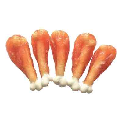 Ласощі для собак Lucky Star М'яка куряча гомілка з кальцієвою кісткою 7 см 200 г (4820144301155) Вінниця