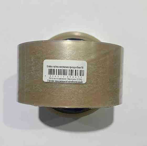 Клейкая лента упаковочная прозрачная MUSTANG 45мм х 25м Ровно