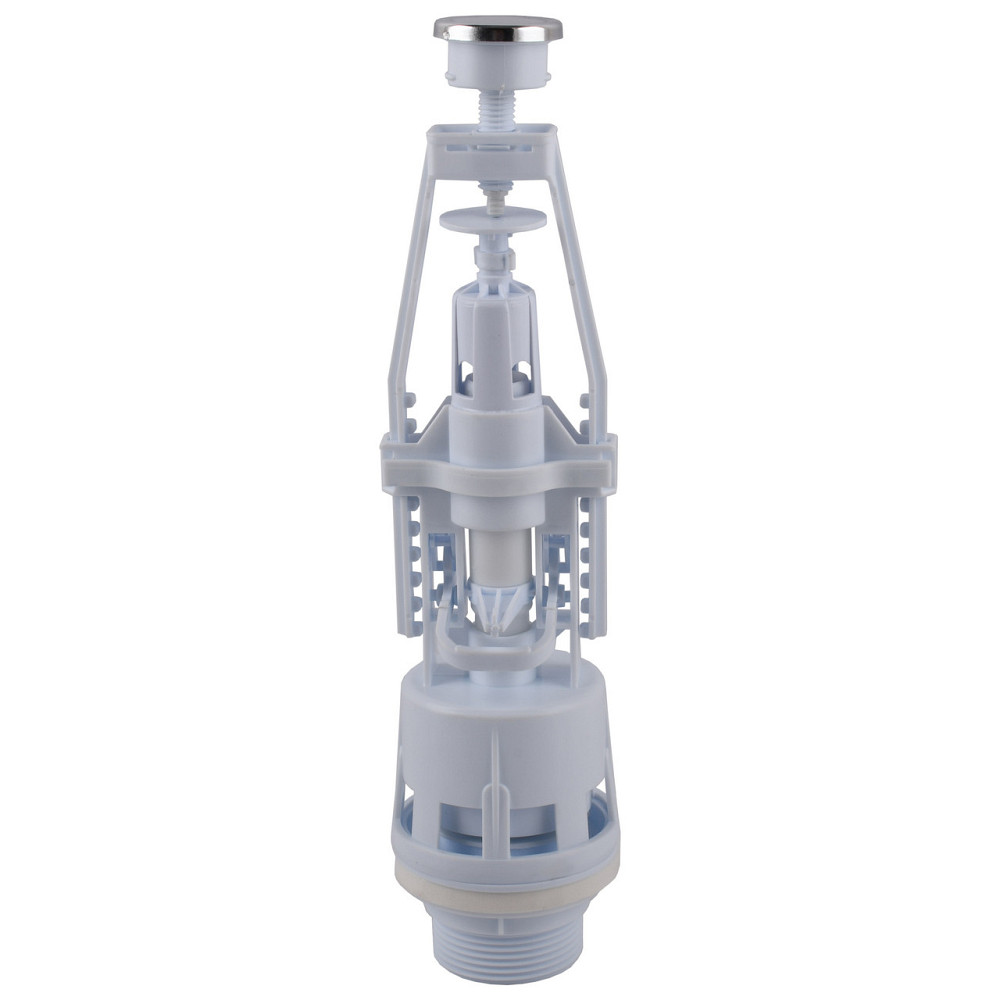 Сливной клапан бачка унитазу OPTIMUM с одним режимом слива (хромированная кнопка) OPTI 0410 (000031458) Киев - изображение 1