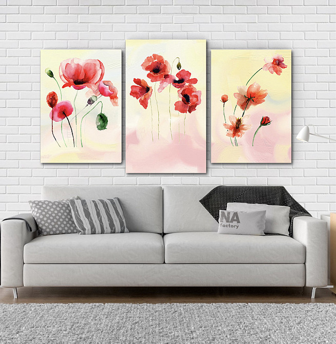 Модульна картина Квіти Маки Art-227_3 Київ - фото 2