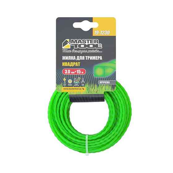 Жилка для тримера MASTERTOOL КВАДРАТ КРУЧЕНИЙ 3,00 мм 15 м 19-1230 Коломия