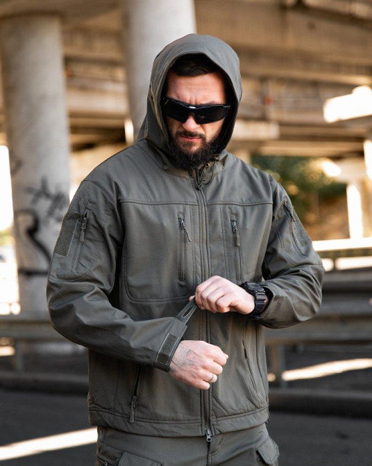 Міська тактична куртка MAXIMUS софтшел light grey ПП7983 Одеса - фото 4