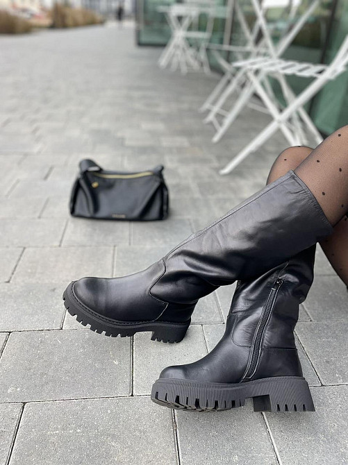 Чоботи жіночі ARLEN СГ-Жокей чорні (зима, шкіра натуральна) (4865) 38 Коломия - фото 1