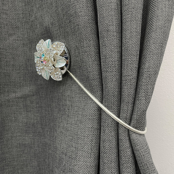 Магніти для штор та гардин "Flowers" набір 2 шт Різнокольоровий (81-229) Київ - фото 4