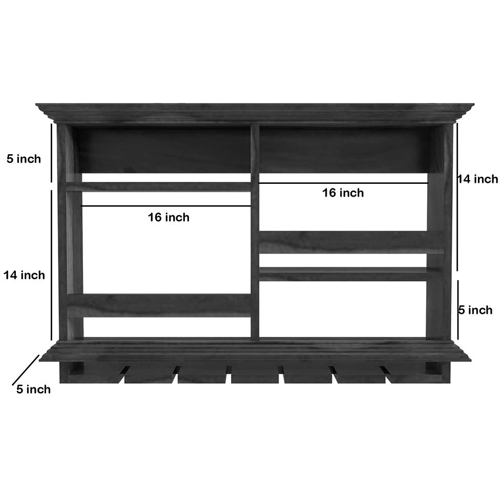 Настінна винна полиця "Сімохо" сієна Миколаїв - фото 2