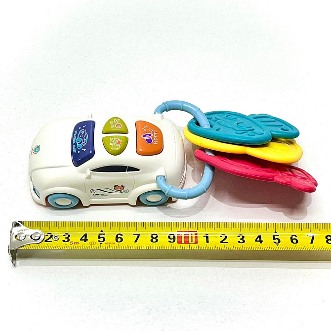 Набір ігровий Limo Toy піаніно машинка брелок музика звук українські вірші світло Блакитний (FT 0027) Чернігів - фото 4