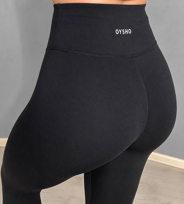Лосины женские Oysho 124 широкий пояс высокая талия дайвинг nanofit черные, черный, S Киев - изображение 20