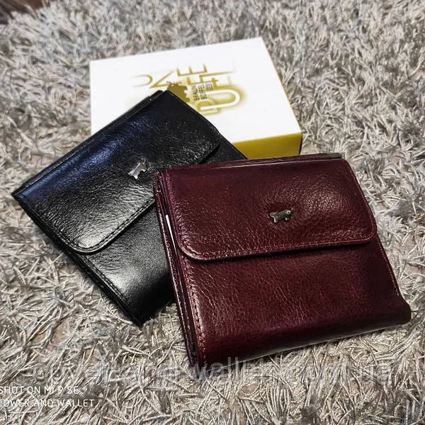 Невеликий жіночий гаманець з гладкої шкіри з монетницею Braun Buffel Чорний Київ - фото 9