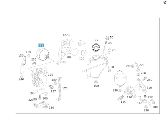 Mercedes-Benz  A2213270215 Гідроакумулятор - груша CL C216 S-class short W221 SL R230 S-class short W222 S-class Coupe C217 SL R231 S-class long V221  Одеса
