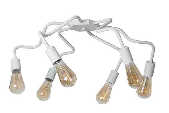 Потолочная люстра паук белая на 6 лампы Laminari NL 17503-6 WH Одесса