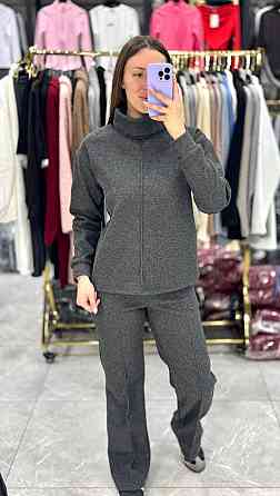 Женский стильный костюм двойка Ангора-кашемир Графит, 50/52 Одесса