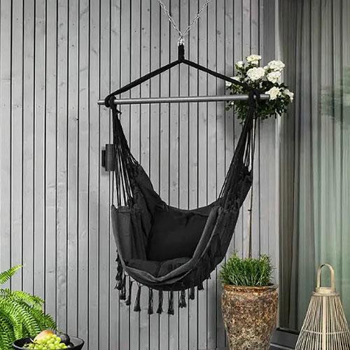 Подвесное кресло гамак комфортное бразильское кресло для отдыха в квартире или на улице Di Volio Fira графіт Киев - изображение 1