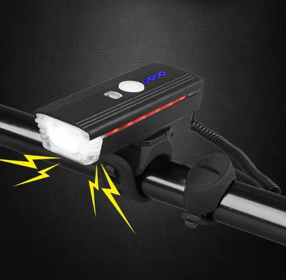 Велосипедный фонарь и велозвонок HJ-062 датчик света + выносная кнопка + microUSB + 4 режима / 3 режима Винница - изображение 6