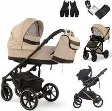 Дитяча коляска Wózek dziecięcy 3w1 DEMI Eko-Skóra Exclusive| Cosmo Fotelik+Adaptery Київ