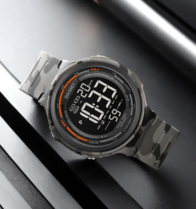 Чоловічий наручний годинник Skmei 1841 Сірий камуфляж Київ - фото 5