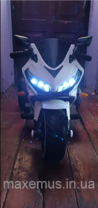 Электромотоцикл детский на аккумуляторе 3-х колесный SPOKO N-518 электрический мотоцикл для детей белый Мостиська - фото 10