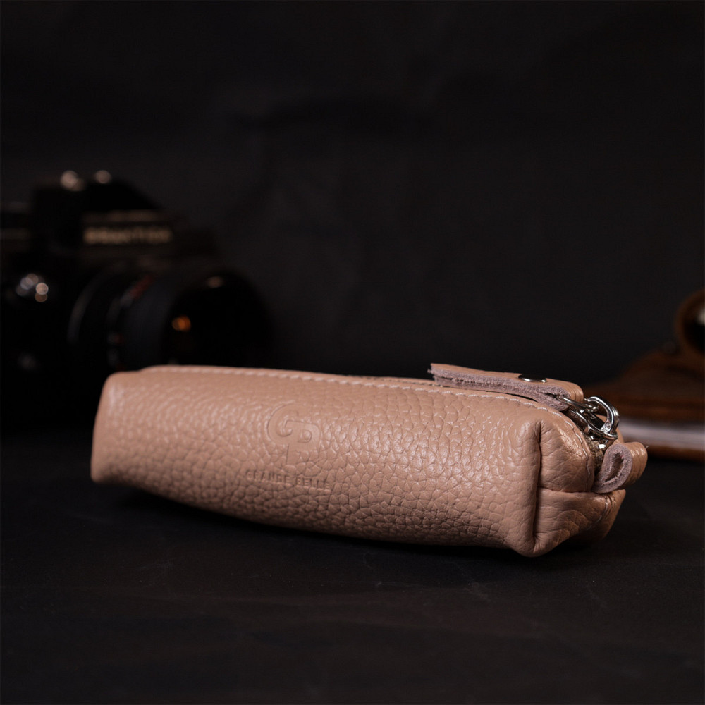 Красива жіноча шкіряна ключниця Рожевий (GRANDE PELLE) Київ - фото 2