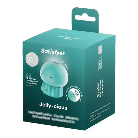 Вакуумний кліторальний стимулятор Satisfyer Jelly-cious Green Львов