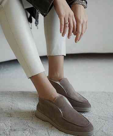 Черевики жіночі RONE капучино натуральна замша з хутром висота 8см (4250) 38р.39р. Коломыя