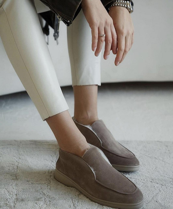 Черевики жіночі RONE капучино натуральна замша з хутром висота 8см (4250) 38р.39р. Коломия - фото 6